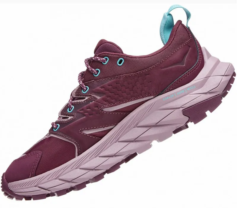 Hoka One One Women's Anacapa Low GTX Running Shoes Grape Wine/Elderberry-5